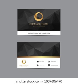 Geometric background business card design