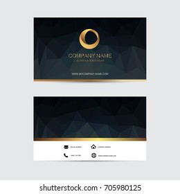 Geometric background business card design