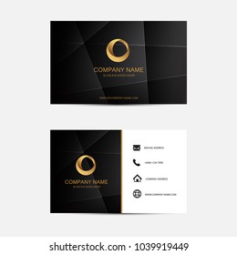 Geometric background business card template. Flat design.