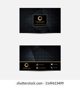 Geometric background business card template. Flat design.