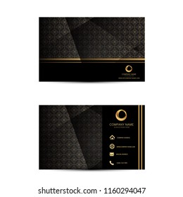 Geometric background business card template. Flat design.