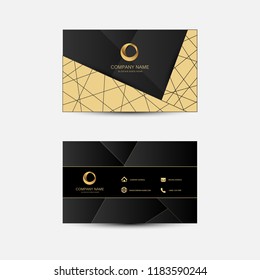 Geometric background business card template. Flat design.
