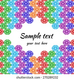 Geometric background can be used as greeting card for all kinds of celebrations, as well as covers and booklets. 