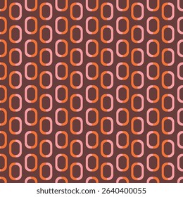 Geometric background. Chain circles vector seamless pattern. Retro repeat ornament wallpaper. Vintage decorative fashion allover print
