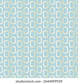 Geometric background. Chain circles vector seamless pattern. Retro repeat ornament wallpaper. Vintage decorative fashion allover print