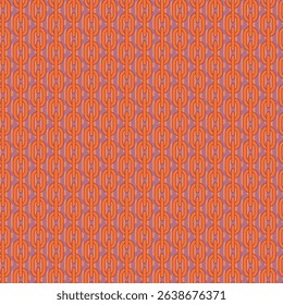 Geometric background. Chain vector seamless pattern. Retro repeat ornament wallpaper. Vintage colored fashion allover print