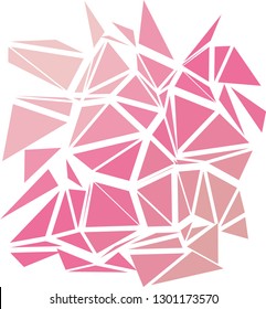 Geometric background with chaotic curves of polygonal shapes. Vector illustration