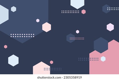 Geometric background with circles, polygon and other shapes