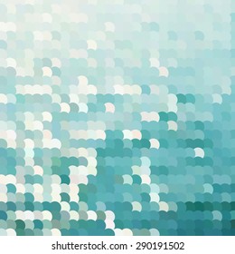 Geometric background with circles. Squama reminding water with patches of light. Vector illustration.