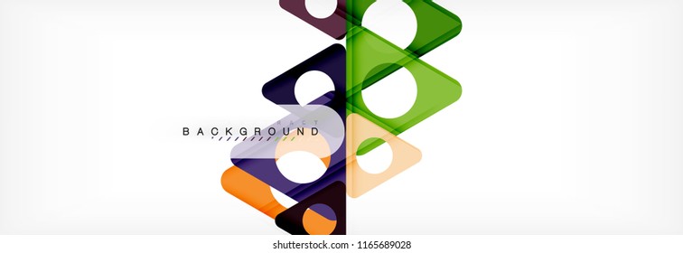 Geometric background, circles and triangles shapes banner. Vector illustration for business brochure or flyer, presentation and web design layout