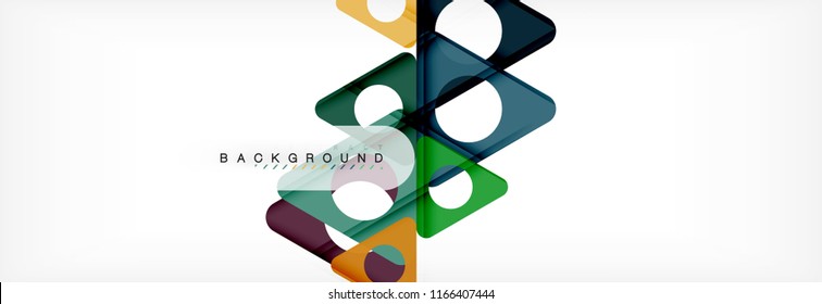 Geometric background, circles and triangles shapes banner. Vector illustration for business brochure or flyer, presentation and web design layout