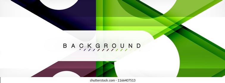 Geometric background, circles and triangles shapes banner. Vector illustration for business brochure or flyer, presentation and web design layout