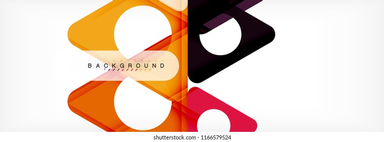 Geometric background, circles and triangles shapes banner. Vector illustration for business brochure or flyer, presentation and web design layout