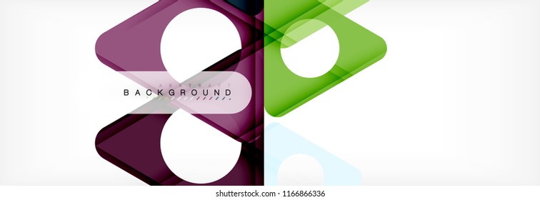 Geometric background, circles and triangles shapes banner. Vector illustration for business brochure or flyer, presentation and web design layout