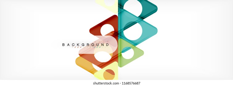 Geometric background, circles and triangles shapes banner. Vector illustration for business brochure or flyer, presentation and web design layout