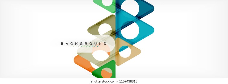 Geometric background, circles and triangles shapes banner. Vector illustration for business brochure or flyer, presentation and web design layout