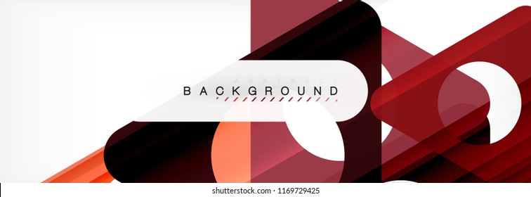 Geometric background, circles and triangles shapes banner. Vector illustration for business brochure or flyer, presentation and web design layout