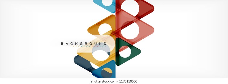 Geometric background, circles and triangles shapes banner. Vector illustration for business brochure or flyer, presentation and web design layout
