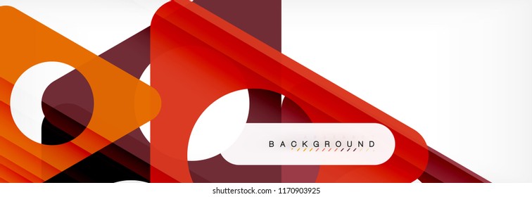 Geometric background, circles and triangles shapes banner. Vector illustration for business brochure or flyer, presentation and web design layout