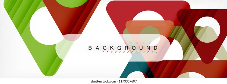 Geometric background, circles and triangles shapes banner. Vector illustration for business brochure or flyer, presentation and web design layout