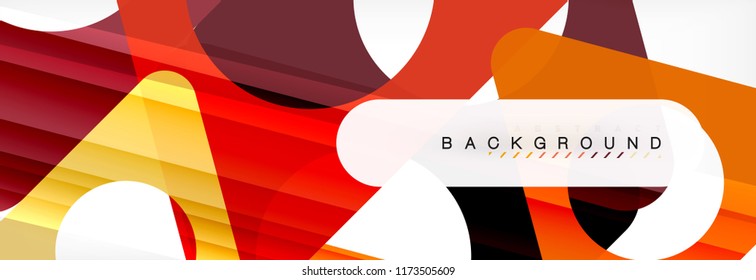 Geometric background, circles and triangles shapes banner. Vector illustration for business brochure or flyer, presentation and web design layout