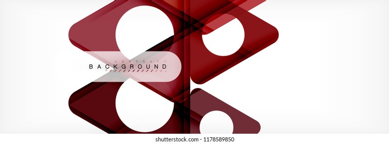 Geometric background, circles and triangles shapes banner. Vector illustration for business brochure or flyer, presentation and web design layout