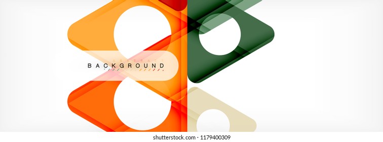 Geometric background, circles and triangles shapes banner. Vector illustration for business brochure or flyer, presentation and web design layout