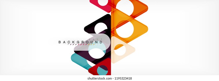 Geometric background, circles and triangles shapes banner. Vector illustration for business brochure or flyer, presentation and web design layout