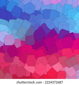 Geometric background with color cubes.m Design element.