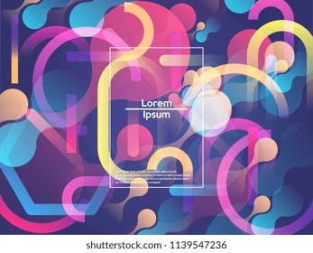 Geometric background. Color gradient shapes. Vector illustration.