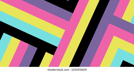 Geometric background with color stripes pattern. Abstract wallpaper. Modern horizontal background Vector EPS 10