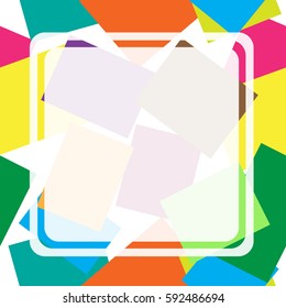 Geometric background of colored squares. Seamless.
