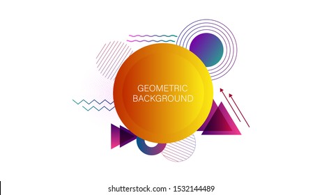 Geometric background colorful abstract. Use for modern design, cover, template, decorated, brochure