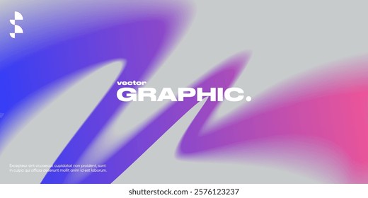 Geometric background with colorful gradient shape and blur effect.