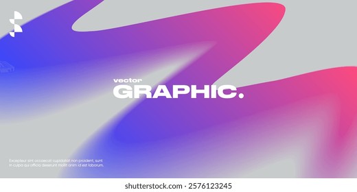 Geometric background with colorful gradient shape and blur effect.