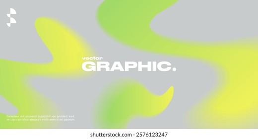 Geometric background with colorful gradient shape and blur effect.