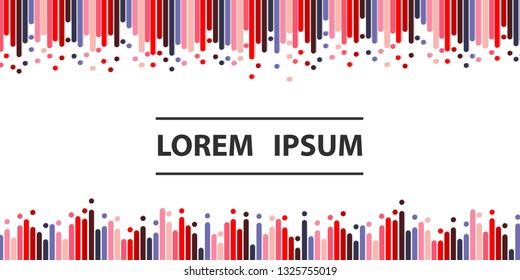 Geometric background with colorful lines and circles. 