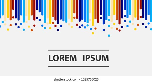 Geometric background with colorful lines and circles. 