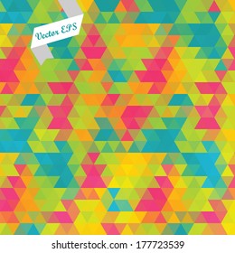 Geometric background, colorful mosaic backdrop stylish vector design for your prints, websites, textile, wallpapers etc.