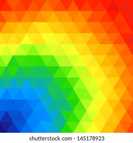 Geometric background. Colorful mosaic triangle background