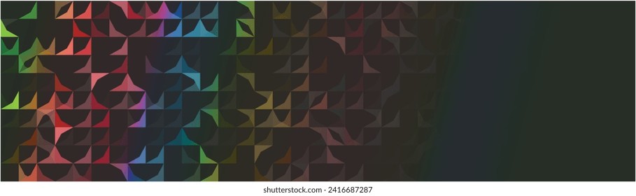 geometric background, colorful neon rainbow business banner, retro vintage glow light , panorama web cover
