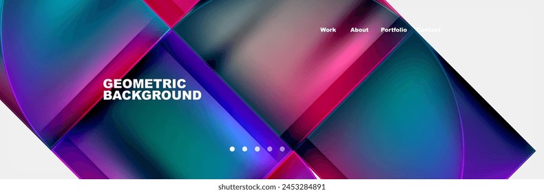 un fondo geométrico con cuadrados coloridos sobre un fondo blanco . Alta calidad