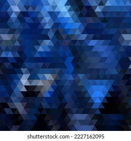 Geometric background. Colorful template for background. Blue triangles.