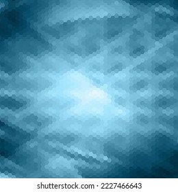 Geometric background. Colorful template for background. Blue hexagons.