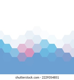 Fondo geométrico. Plantilla colorida para el fondo. Hexagones azules.