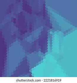 Geometric background. Colorful template for background.  Bright blue hexagons.