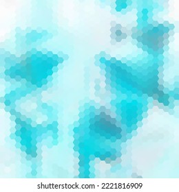 Geometric background. Colorful template for background. Light blue hexagons.