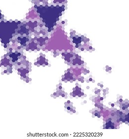 Geometric background. Colorful template for background. Purple hexagons.