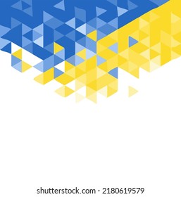 Geometric background in the colors of the Ukrainian flag for presentations, ads, posters, wallpapers and more