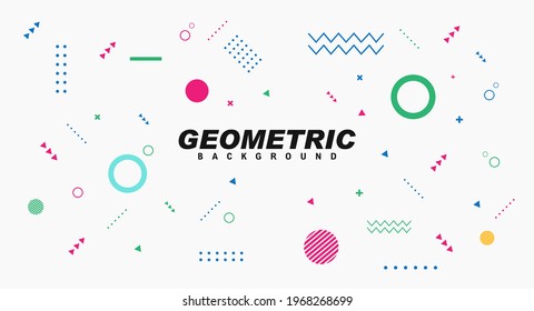 Geometric background. The combination of geometric halftone shapes is a universal trend set alongside a bold composition of elements. suitable for business presentations Banners, Web, Promotions, Adve